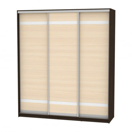 Шкаф-купе B-230х200х60-2(Венге-ДМ-D9D9D9)_0