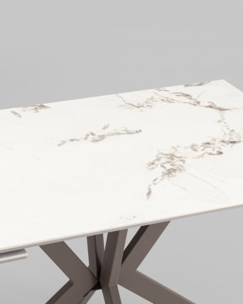 Стол раскладной Marmer 120-180*80*76 см керамика капучино_8