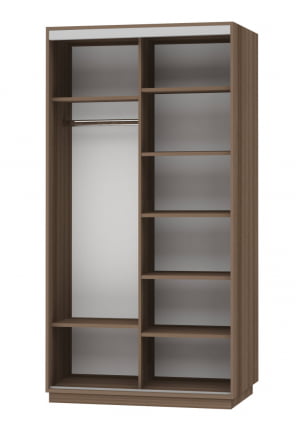 Шкаф-купе двухдверный Экспресс Дуо Комби 1200х2200h Ясень шимо тёмный_1