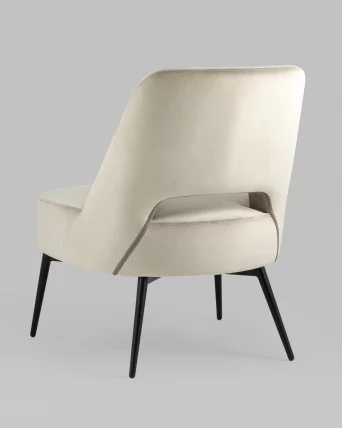 Кресло лаунж Бостон велюр Бежевый_5