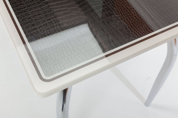 Стол обеденный Аспен КЗ(6195) крем,крокодил коричневый_9