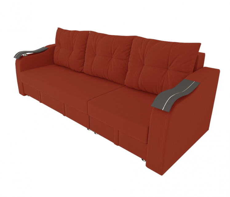 Диван прямой Рио Трансформер (Berhouse) Цвет фасада: Оранж Велюто 27; Тип: Левый/правый; Материал фасада: Металл/Велюр_0