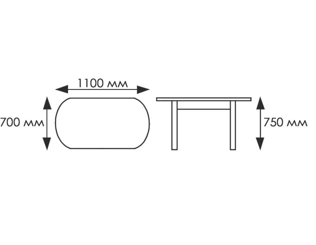 Стол обеденный Европейский фп Киви Е005 ЛДСП серый_2
