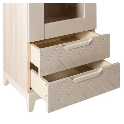 Шкаф витрина Сканди (ВИ) Жемчужно-белый_3