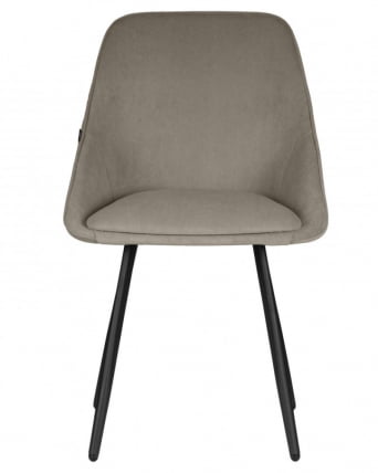 Стул обеденный DOBRIN STELLA (ЭМАЛЬ ЧЕРНЫЙ МУАР велюр Catania Cocoa)_2