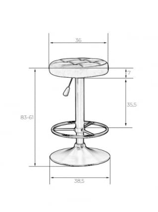 Табурет барный DOBRIN BRUNO (кремовый) 2 шт_3