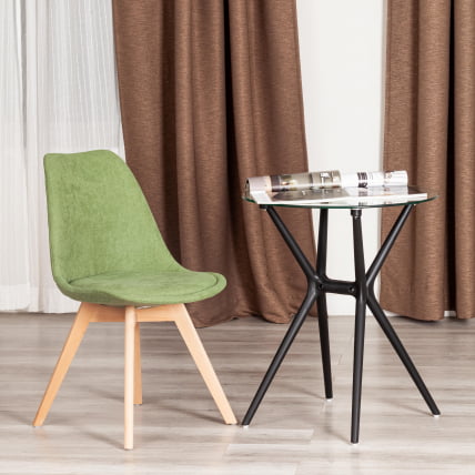 Стул TULIP SOFT (mod. 053V) дерево/пластик/ткань, 49,5 x 54,5 x 84 см, Зеленый (Green) LY1701-7_9