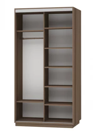 Шкаф-купе двухдверный Экспресс Дуо Медиум 1200х2400h Ясень шимо тёмный_1