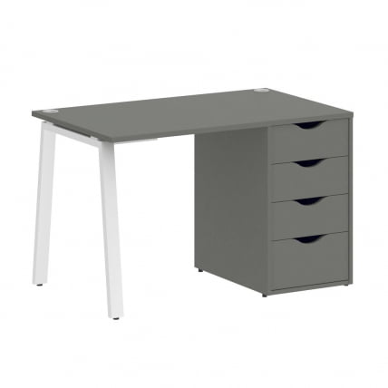 Стол письменный HOME OFFICE VR.SP-3-118.4.A Металлик/Белый металл_0