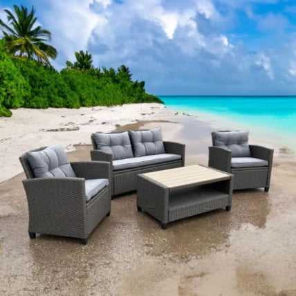 Плетеный комплект мебели с диваном AFM-804G Dark Grey_4