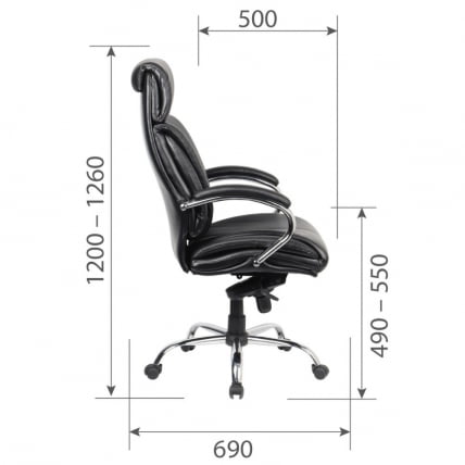 Кресло для руководителя CHAIRMAN CH423 экокожа Черный_4