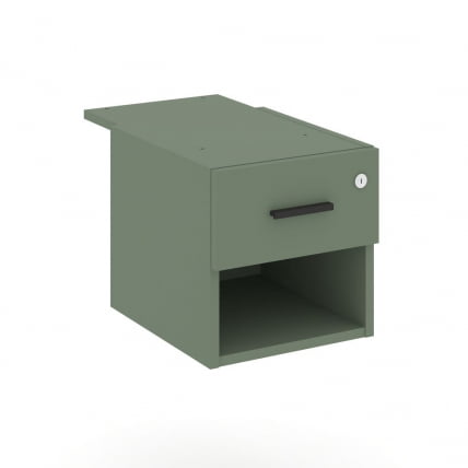 Тумба подвесная с ящиком и нишей CONCEPT CN.PT-005 B/W Кобо Черный_0