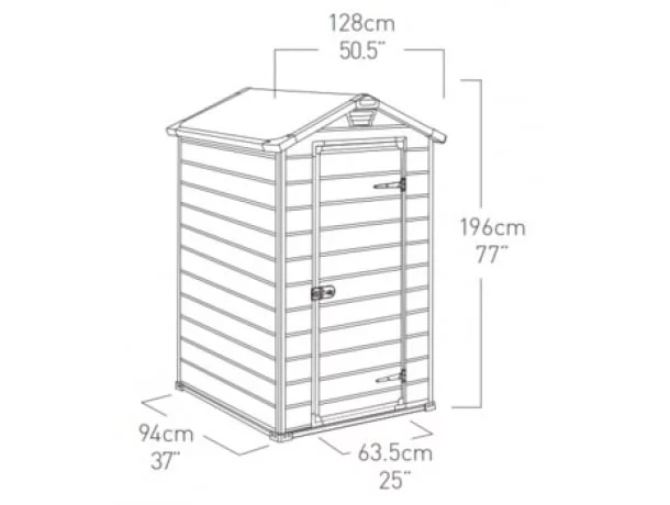 Сарай пластиковый MANOR 4x3_1
