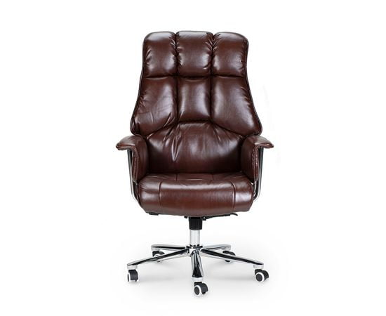 Кресло офисное Президент Коричневая экокожа_1