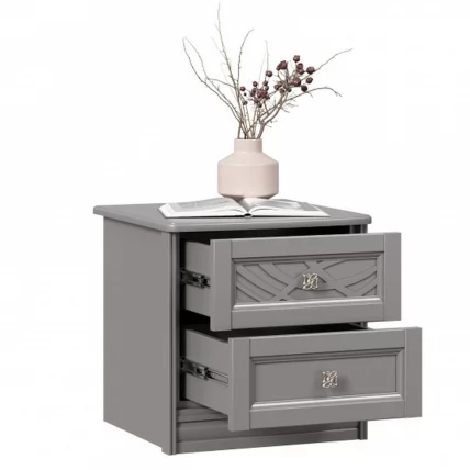 Тумба прикроватная Джулия ЛД 695.030.000 Оникс серый_3