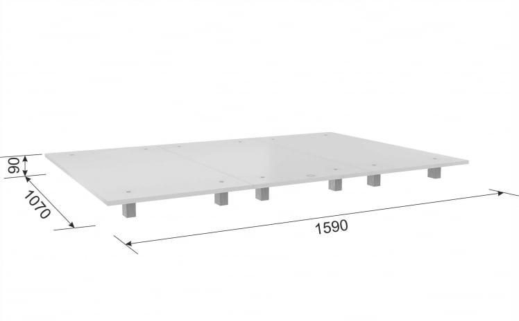 Кровать 1.6 Настил KM.2-00.3 белый_3