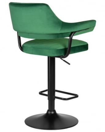 Стул барный ДОБРИН CХАРЛЙ БЛАCК (зеленый велюр (МДЖ9-88)) 2 шт / DOBRIN CHARLY BLACK (MJ9-88))_4