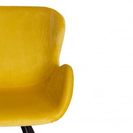 Кресло BOEING ( mod. 9120) металл/вельвет, 42x58x84.5x47см, желтый (HLR 40)/черный_5