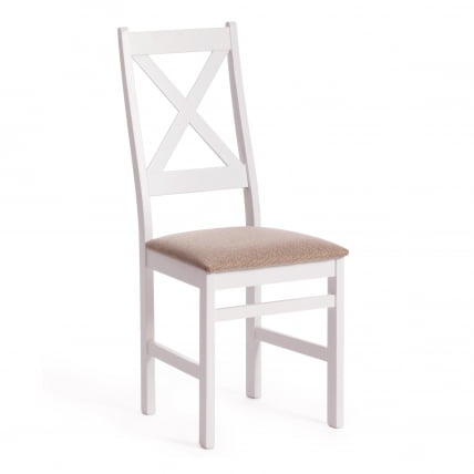 Стул CROSSMAN Многослойная фанера, 100*41*40, white, ткань бежевая (Ford William 7)_0