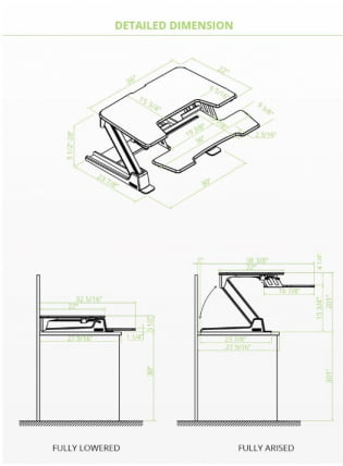 Регулируемая подставка на стол для монитора и ноутбука ERK-CV-PRO36B Черная_10