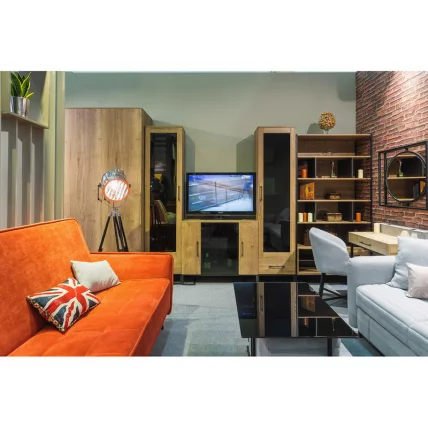 Шкаф витрина Loft 500 см Дуб Натур_1