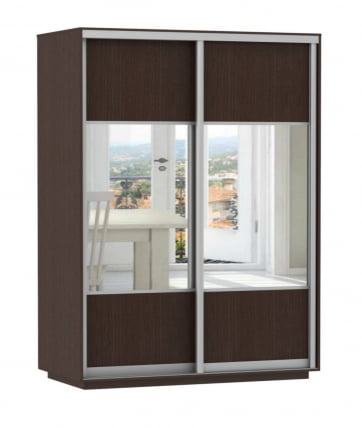 Шкаф-купе двухдверный Экспресс Дуо Комби 1600х2200h Венге_0