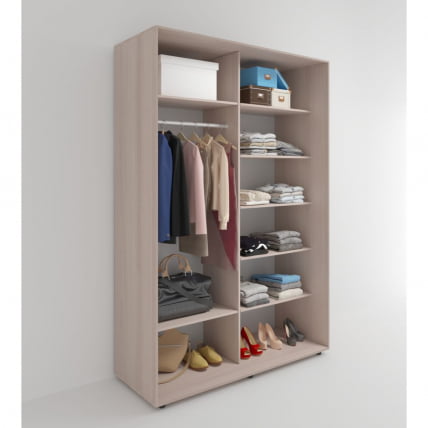 Шкаф-купе 2-х дверный Акцент-Лайт 3 1600х600 Ясень шимо светлый_1