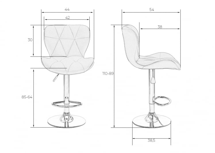 Стул барный DOBRIN BARNY Коричневый_9