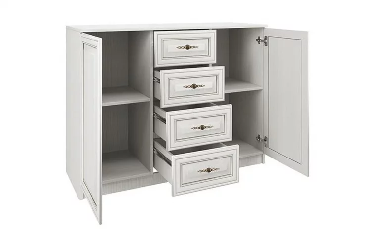 Комод Габриэлла 06.65 Вудлайн кремовый Аруша венге_1