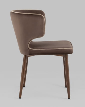 Стул Матео с кантом велюр Коричневый_6