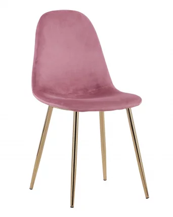 Стул Валенсия велюр золотые ножки Пыльно-розовый_1