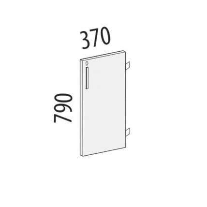 Дверь с замком правая Альфа 63.68 Дуб Кобург_1