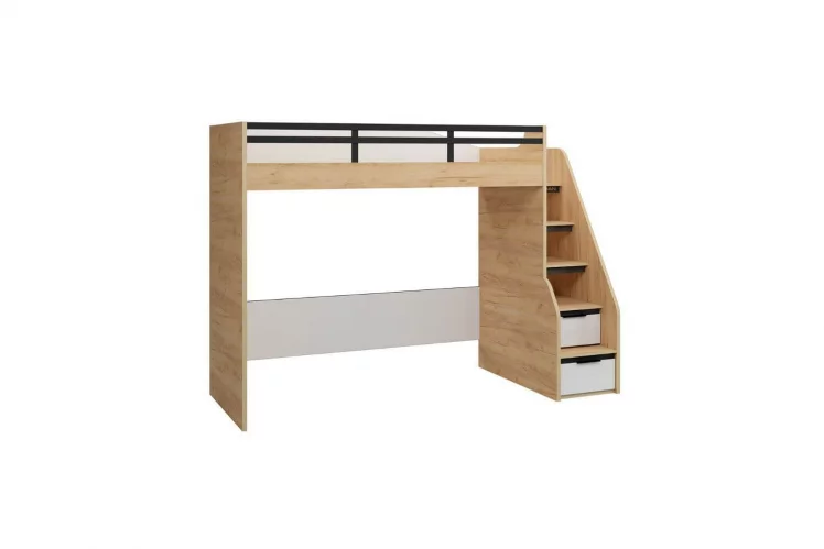 Кровать-чердак левая Урбан ЛД 528.250.000 Дуб Золотой/Белый_0