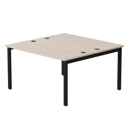 Бенч-система на 2 места на металлокаркасе, опоры 90 гр Everprof EVO 254S018 Дуб Соната Черный (1380)_0