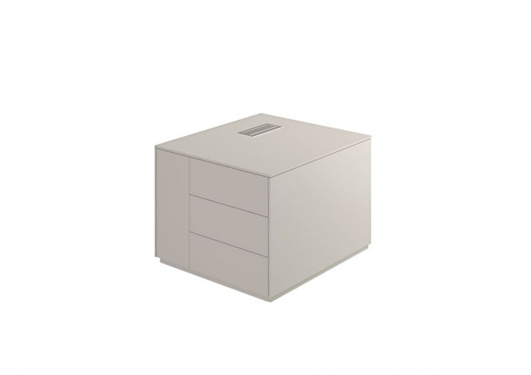 Тумба опорная 800 левая Atlas NZ-0232.GS.GS.L Серый камень_0