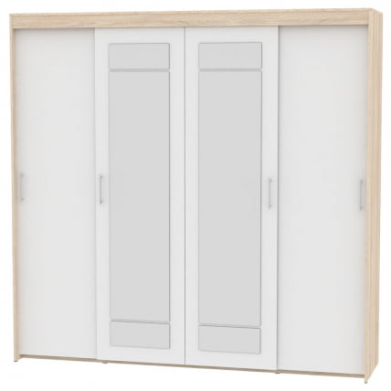 Шкаф-купе T-5-230х235х60-M(ДСС-Белый-5)_0