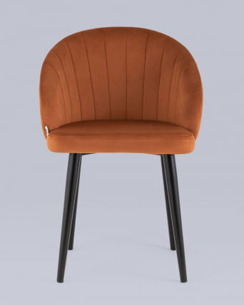 Стул с подлокотниками Брюссель велюр Терракотовый_6
