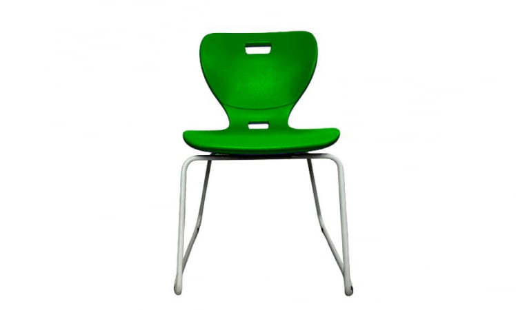 Стул универсального назначения АУРА Л (рост 6) Зеленый/Каркас полимерный хром / AURA L_3