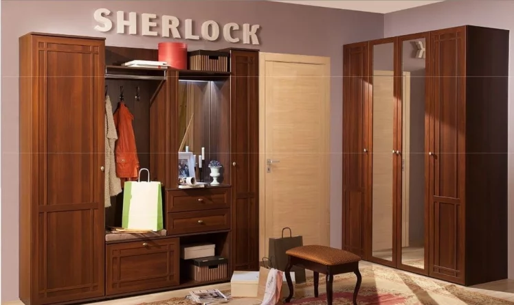 Шкаф для обуви Sherlock 73 прав Орех шоколадный_1