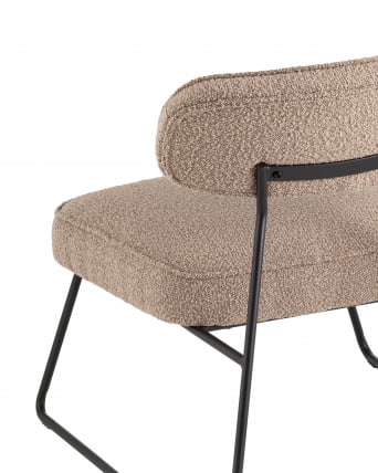 Кресло лаунж Кате букле бежевый / Kate_6
