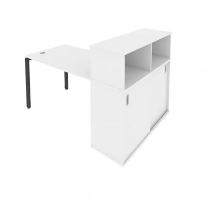 Рабочая станция с опорным шкафом-купе Metal System Б.РС-СШК-3.2 Белый/Антрацит_0