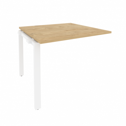 Проходной наборный элемент переговорного стола ONIX O.MP-NPRG-1 Тиквуд Светлый/Белый_0