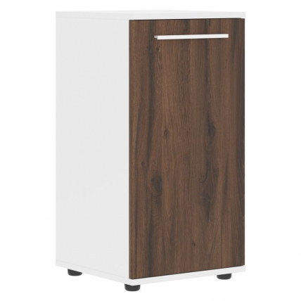 Шкаф колонка с глухой малой дверью EDIS ELCS 42.1 Дуб Денвер темный Белый Белый_0