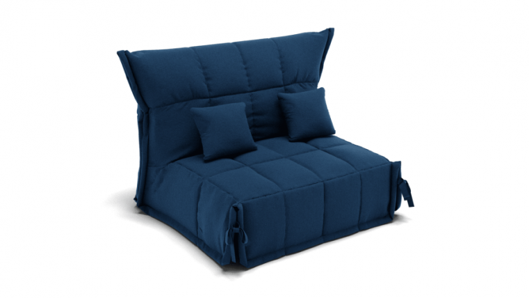 Диван Джаз 1200 (ЗР) Цвет фасада: Синий; Тип: Прямой; Материал фасада: Металл/Велюр_0