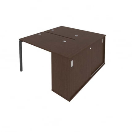 Рабочая станция с опорным шкафом-купе Metal SystemБ.Б.РС-СШК-1.1 Венге/Антрацит_0