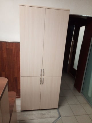 Шкаф высокий закрытый Glassy 6.19.131 Дуб молочный_2