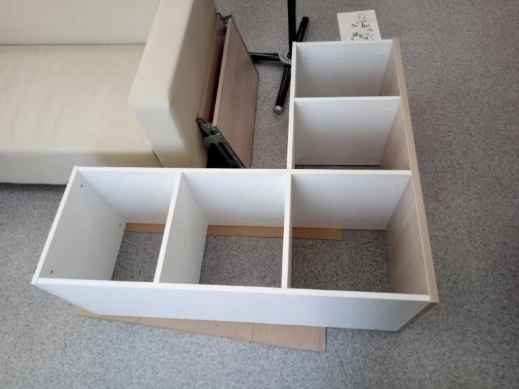 Стеллаж к столу Deka 9.06.10 Дуб Сантана светлый/Белый_4