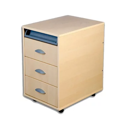 Тумба выкатная 3 ящика Tumba 2 step Клен Серый_0