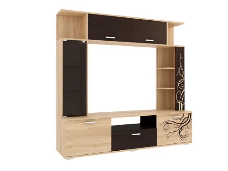 Мини-стенка Ника Дуб Сонома Венге_1