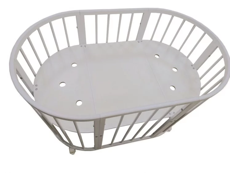 Кровать-трансформер с двумя матрасами Merry Happy Mini матовая Белая_8